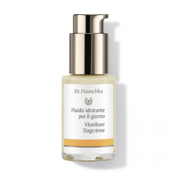 Dr. Hauschka Vloeibare Dagcrème 30 ml: stimuleert de droge huid | met tijdelijk gratis Reinigingscrème 30 ml Dr. Hauschka Vloeibare Dagcrème | met cadeau