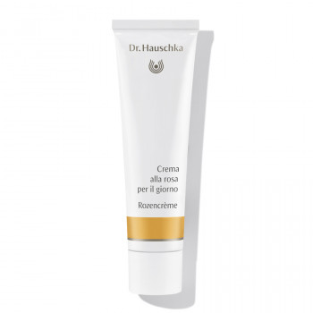 Dr. Hauschka Rozencrème: rijke rozencrème voor de droge, gevoelige en rode gezichtshuid Dr. Hauschka Rozencrème: dagcrème voor het gezicht